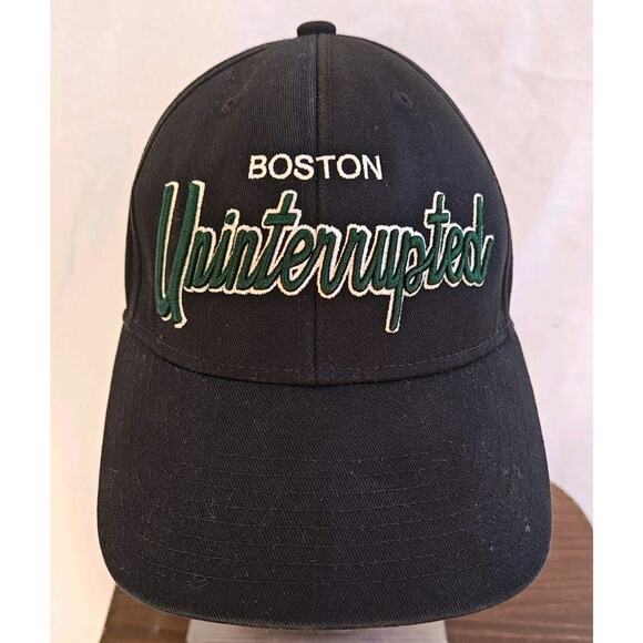 Mitchell & Ness x Uninterrupted Black Boston Celtics Logo Snapback Hat NBA Tatum - Picture 1 of 10
